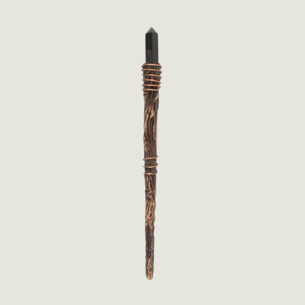THIN PROTECTION OBSIDIAN CRYSTAL WAND