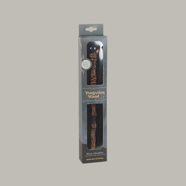 PROTECTION OBSIDIAN CRYSTAL WAND