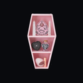 PINK COFFIN DISPLAY SHELF