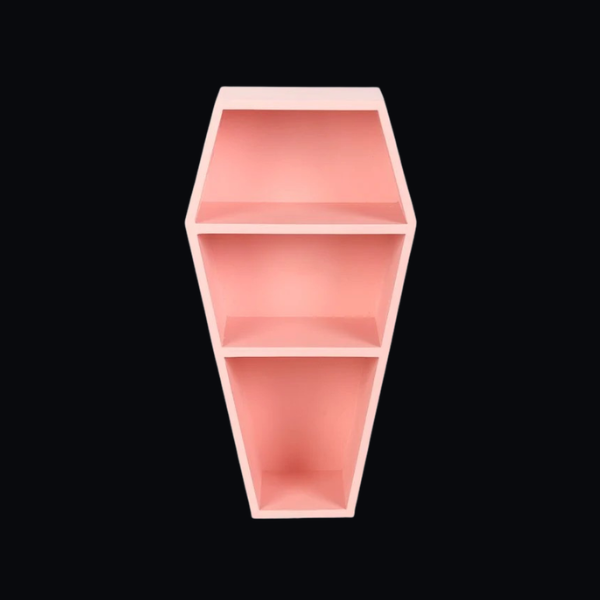 PINK COFFIN DISPLAY SHELF