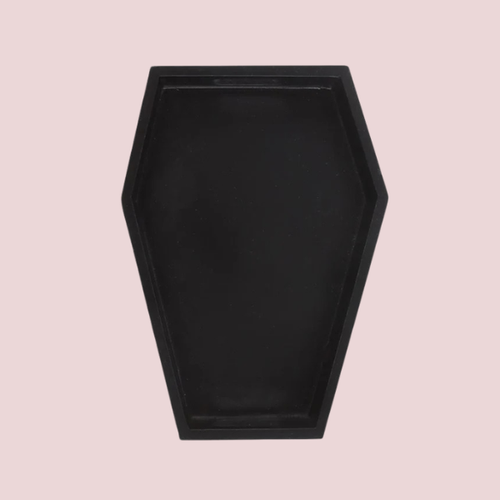 BLACK COFFIN DISPLAY TRAY
