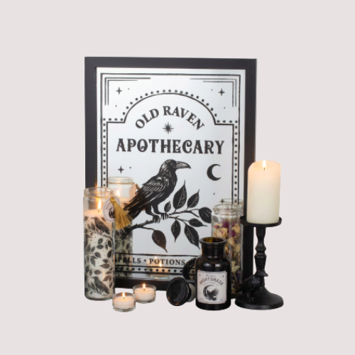 RAVEN PILLAR CANDLE HOLDER