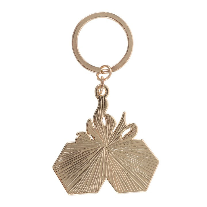 FLAMING DICE KEYRING