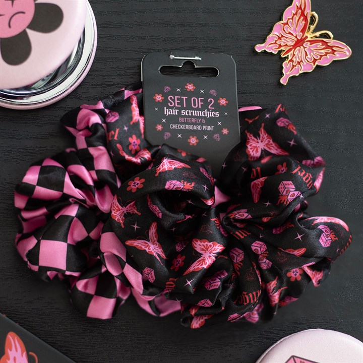 FLAMING BUTTERFLY SCRUNCHIE SET