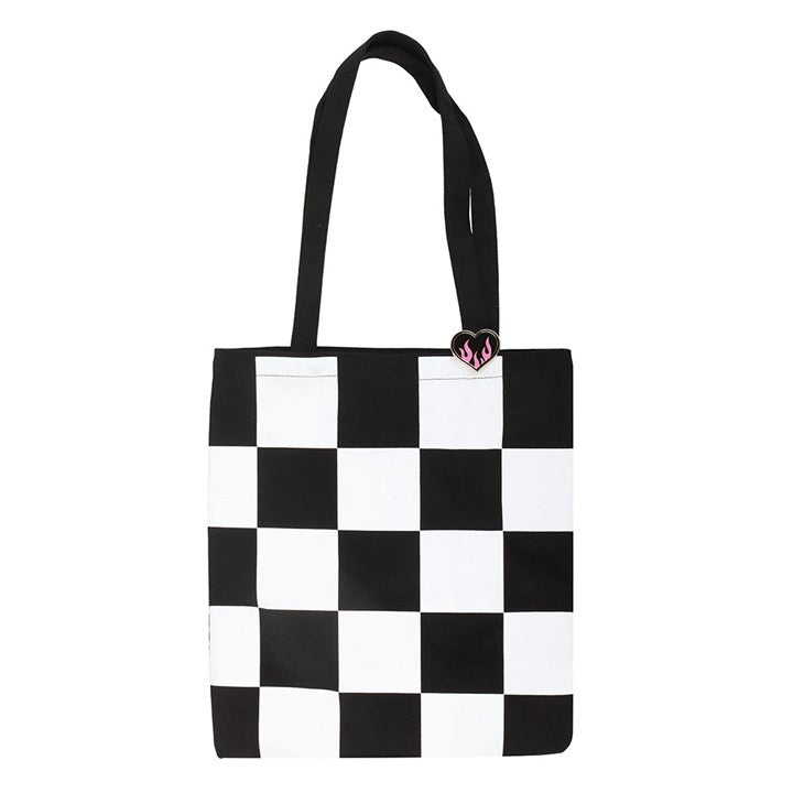CHECKERBOARD TOTE BAG