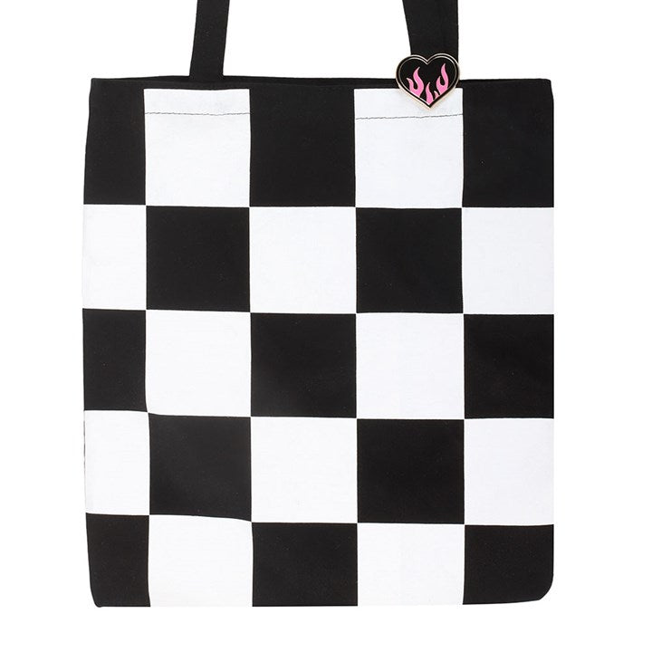 CHECKERBOARD TOTE BAG