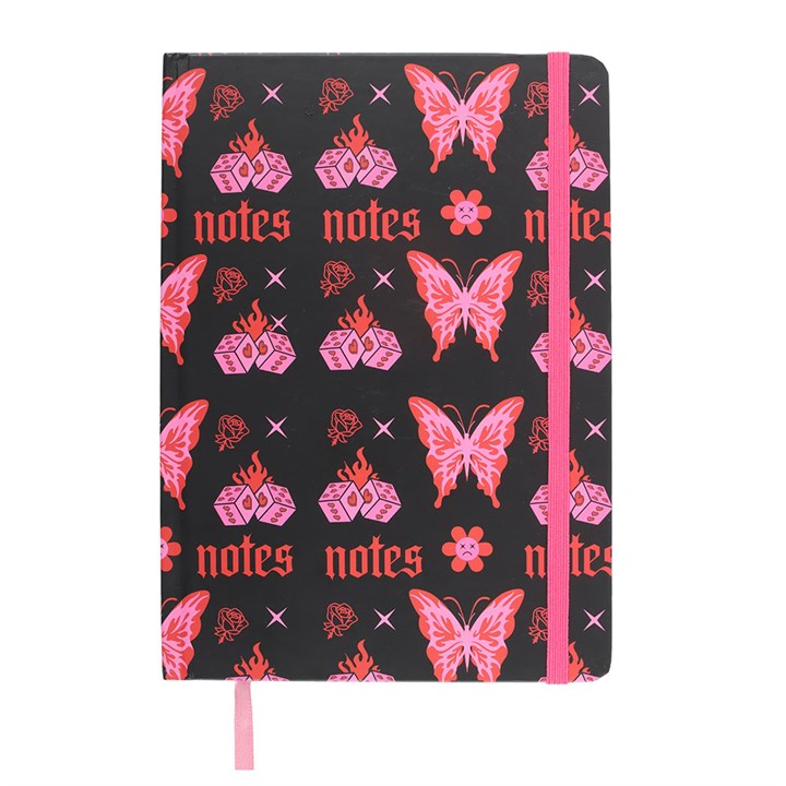 FLAMING BUTTERFLY NOTEBOOK