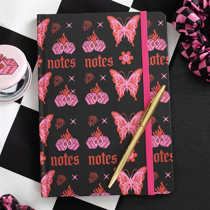 FLAMING BUTTERFLY NOTEBOOK
