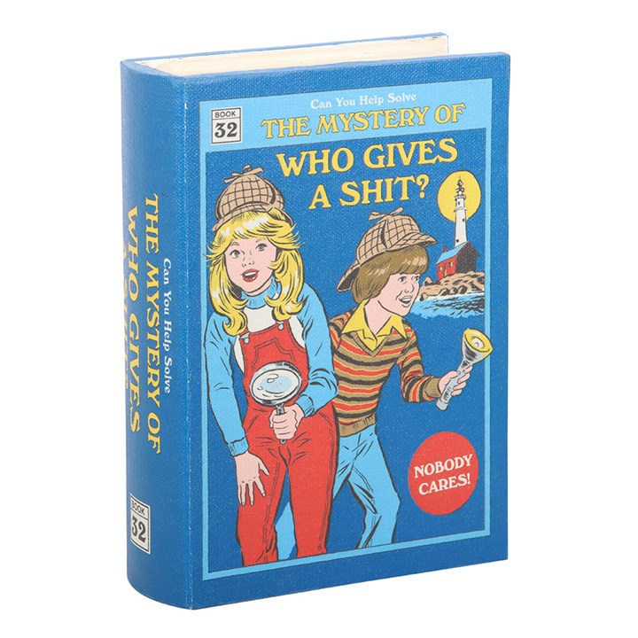 WHO GIVES A SHIT BOOK SHAPED STORAGE BOX