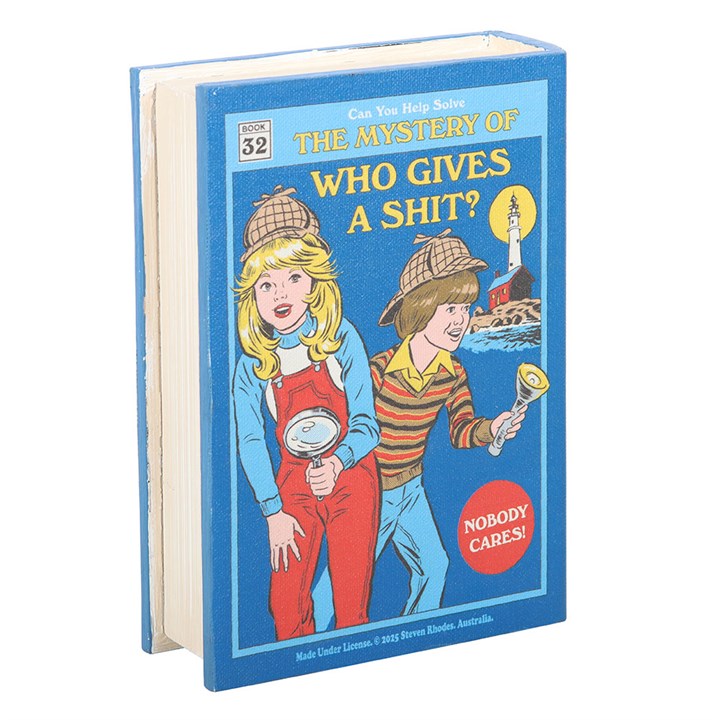 WHO GIVES A SHIT BOOK SHAPED STORAGE BOX