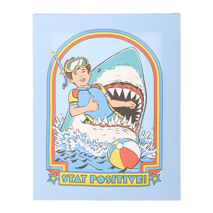 STAY POSITIVE CANVAS PLAQUE