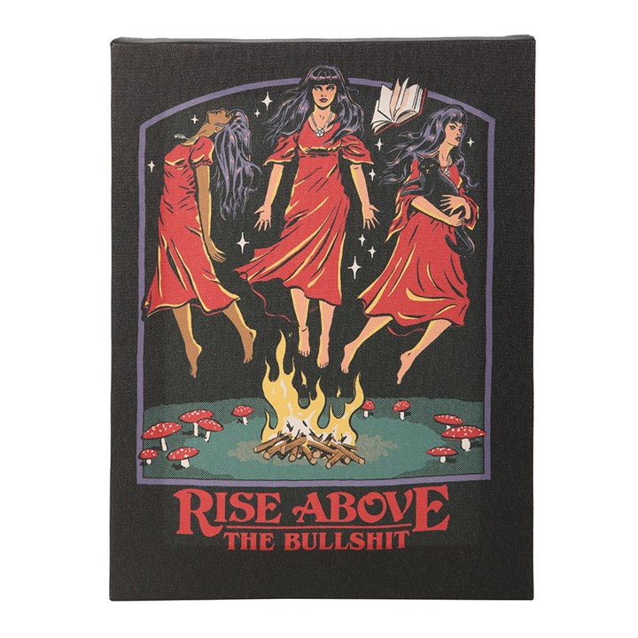 RISE ABOVE THE BULLSHIT CANVAS PLAQUE
