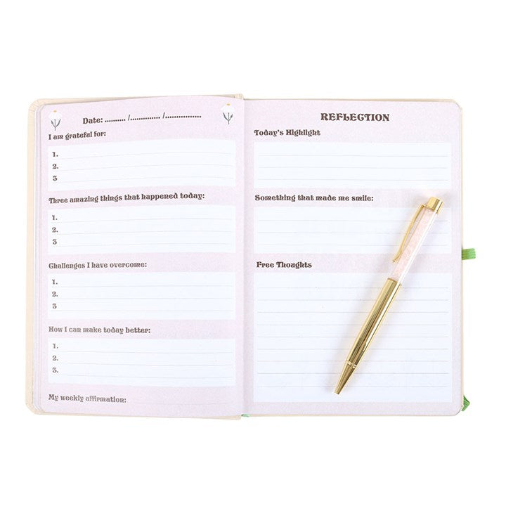KEEP GOING, KEEP GROWING GRATITUDE JOURNAL + ROSE QUARTZ PEN