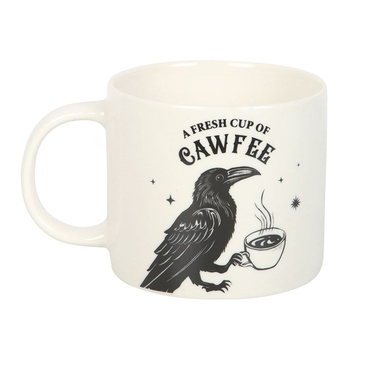 A FRESH CUP OF CAWFEE RAVEN MUG