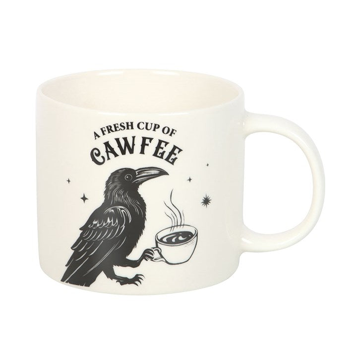 A FRESH CUP OF CAWFEE RAVEN MUG