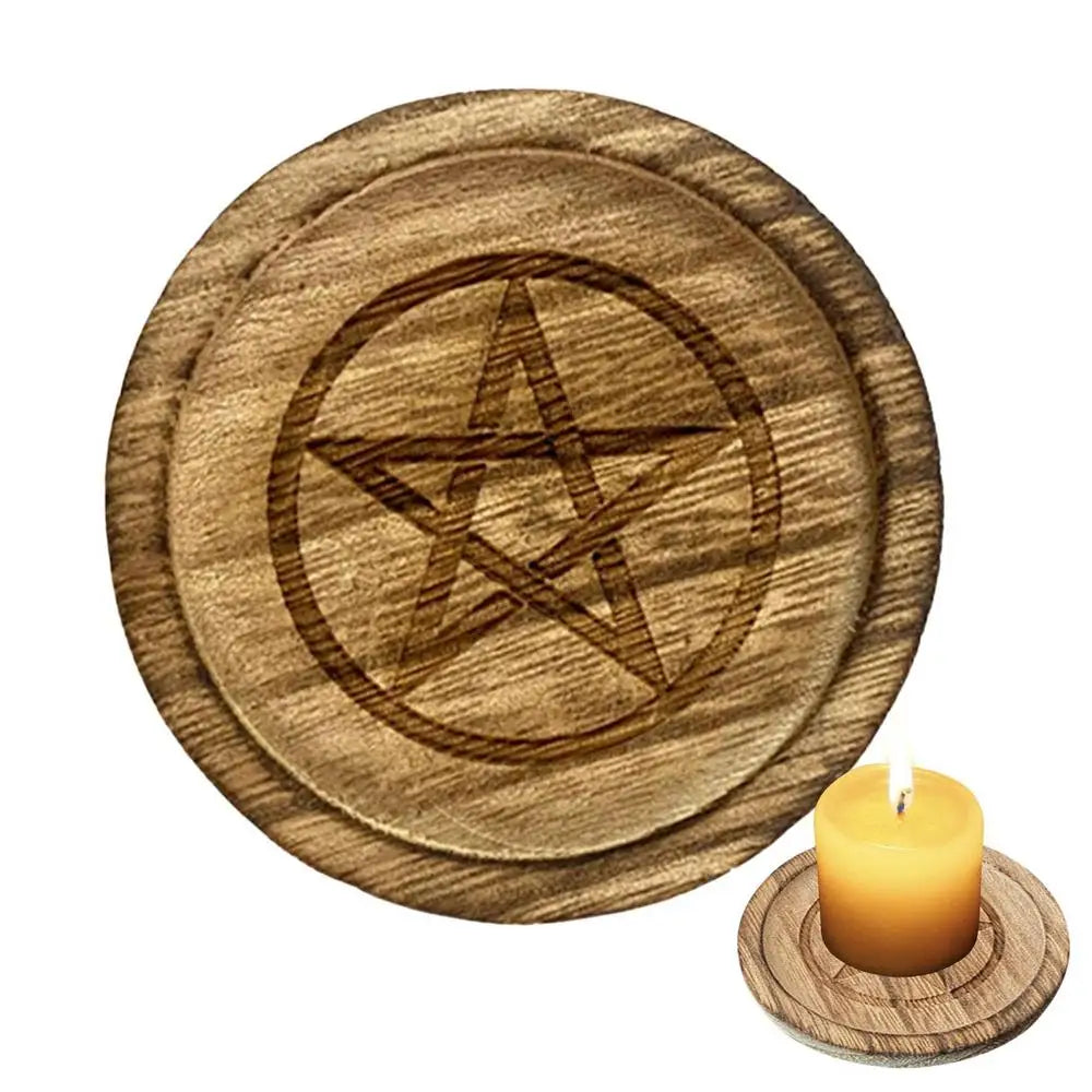 WOODEN PENTAGRAM ALTAR TRAY