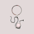 SERPENTINE ROSE QUARTZ KEYRING