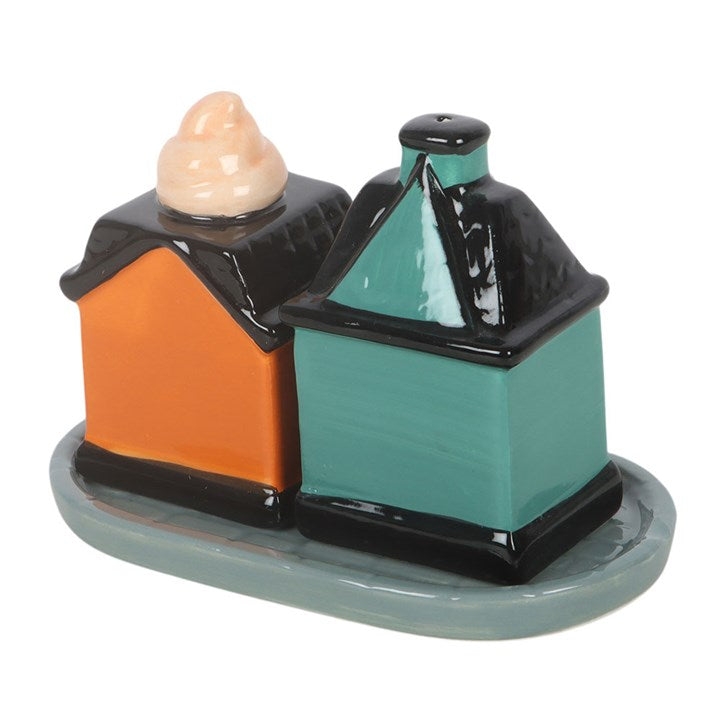 SPOOKY STREET SALT &amp; PEPPER SHAKERS