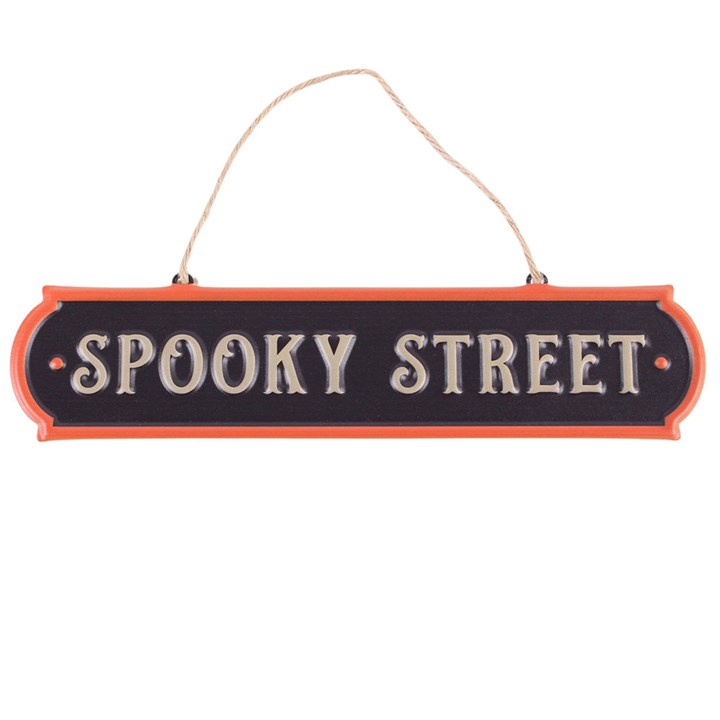SPOOKY STREET HANGING SIGN