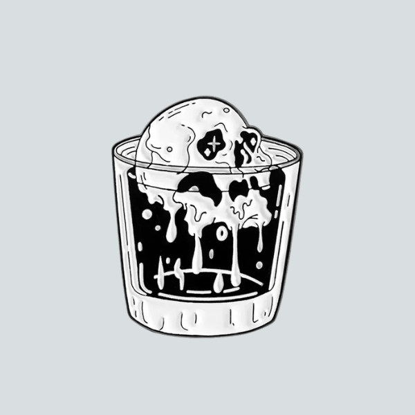 SKULL GLASS PIN