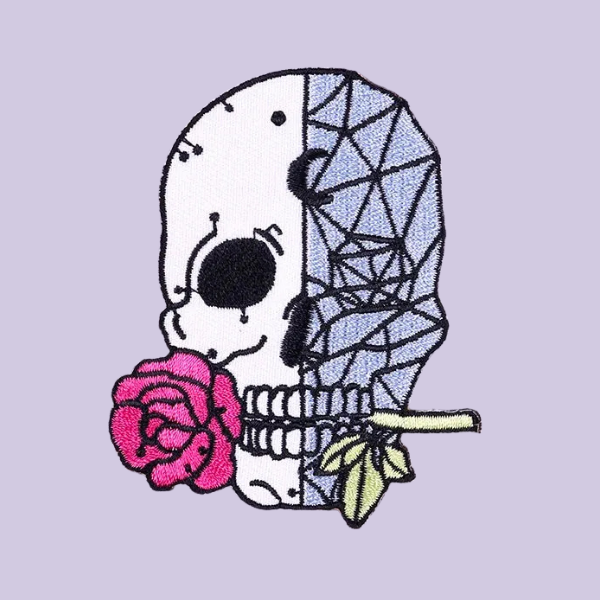 SKULL + ROSE PATCH