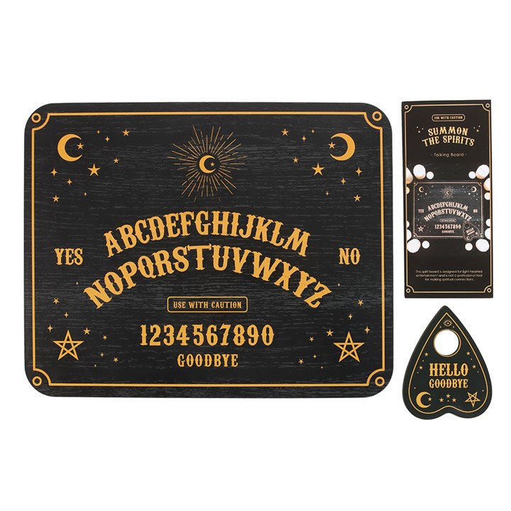 BLACK TALKING BOARD + PLANCHETTE