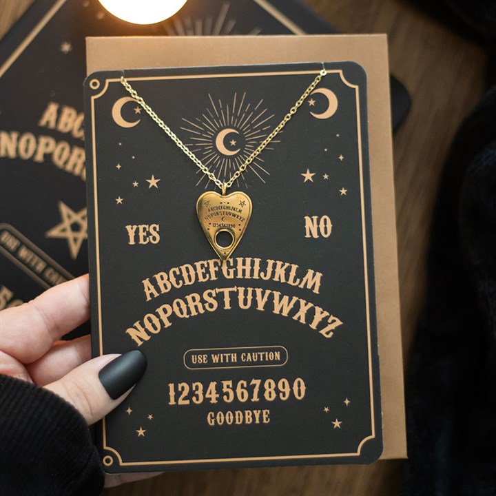 TALKING BOARD PLANCHETTE NECKLACE CARD