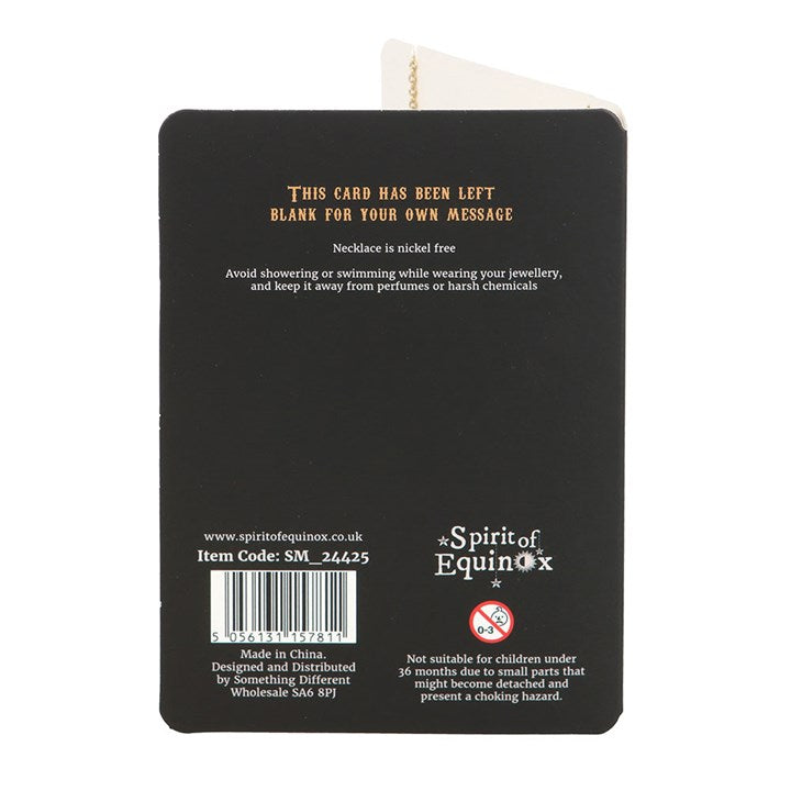 TALKING BOARD PLANCHETTE NECKLACE CARD