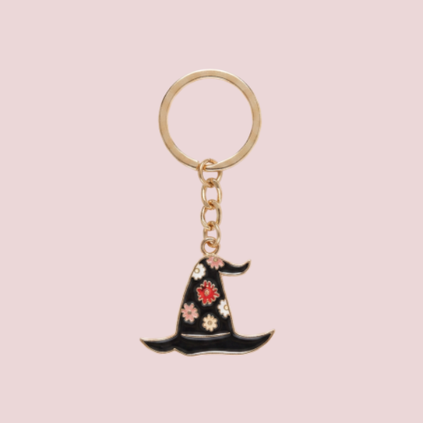 SPOOKY BABE WITCH HAT KEYRING
