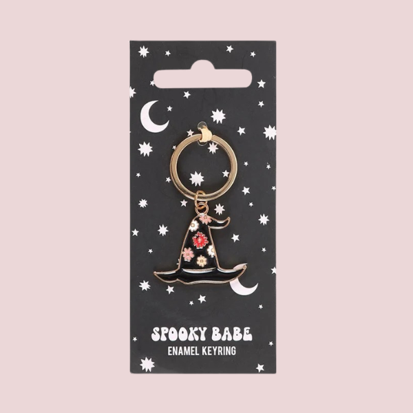SPOOKY BABE WITCH HAT KEYRING