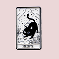 STRENGTH BLACK CAT TAROT PIN