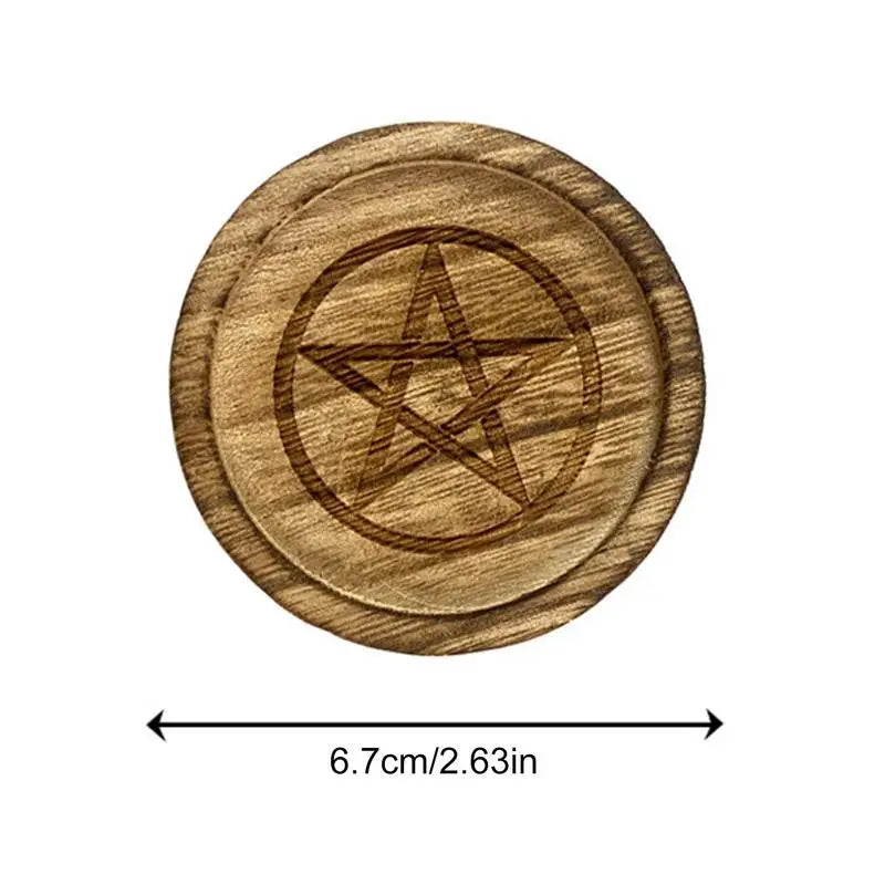 WOODEN PENTAGRAM ALTAR TRAY