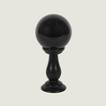 SMALL BLACK CRYSTAL BALL ON STAND
