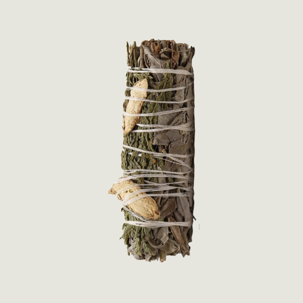 WHITE SAGE + GINGER + CEDAR SMUDGE STICK