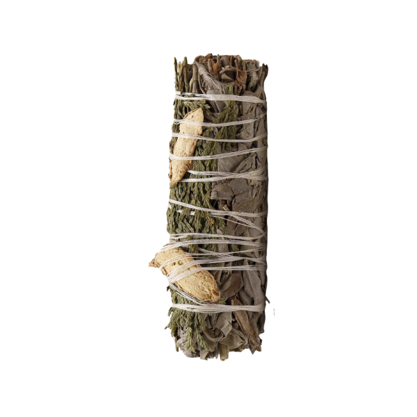 WHITE SAGE + GINGER + CEDAR SMUDGE STICK