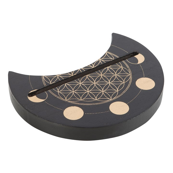 BLACK FLOWER OF LIFE TAROT CARD STAND