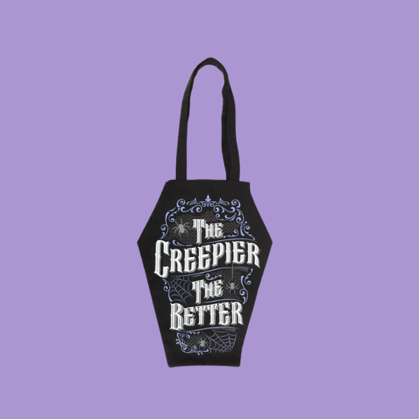 THE CREEPIER THE BETTER COFFIN TOTE BAG