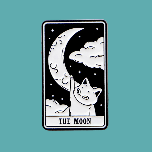 THE MOON CAT TAROT PIN
