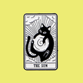 THE SUN BLACK CAT TAROT PIN
