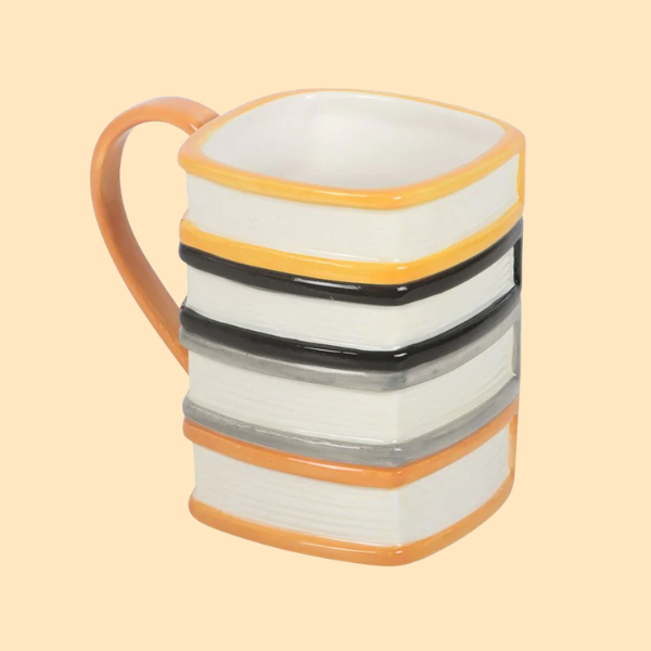 THE HAUNTED LIBRARY BOOK STACK MUG