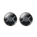 TRIPLE MOON GODDESS STUD EARRINGS