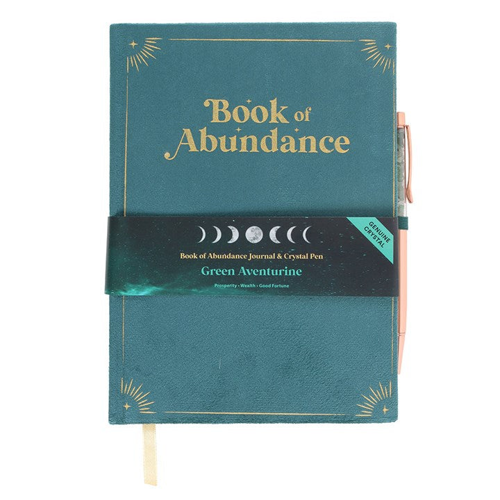 BOOK OF ABUNDANCE JOURNAL + GREEN AVENTURINE PEN
