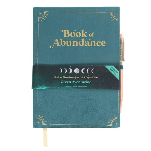 BOOK OF ABUNDANCE JOURNAL + GREEN AVENTURINE PEN