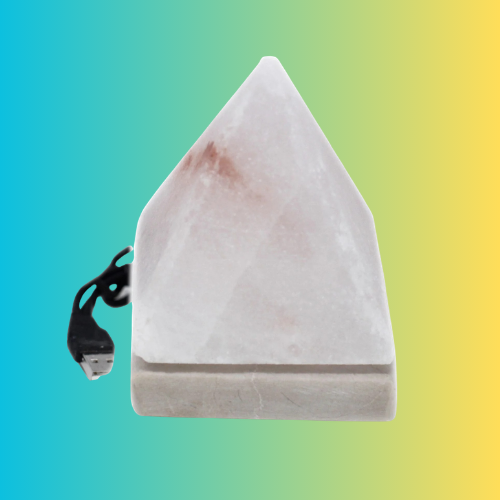 WHITE PYRAMID HIMALAYAN SALT LAMP
