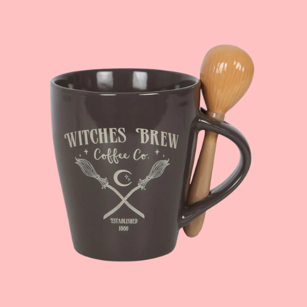 WITCHES BREW MUG + SPOON SET