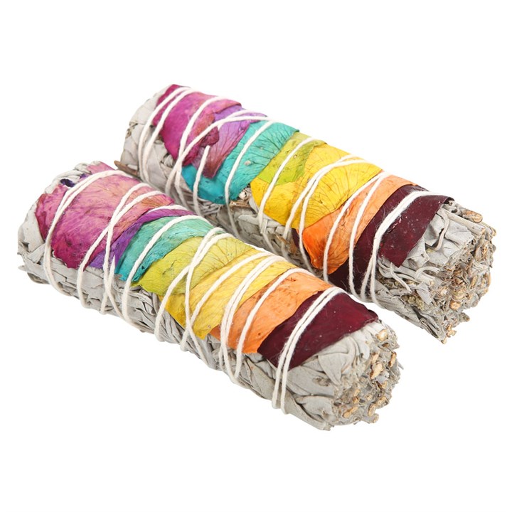 WHITE SAGE + ROSE PETAL SMUDGE STICK SET