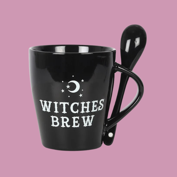 WITCHES BREW MUG + SPOON SET