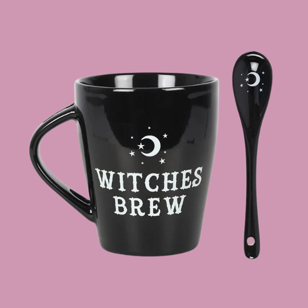 WITCHES BREW MUG + SPOON SET