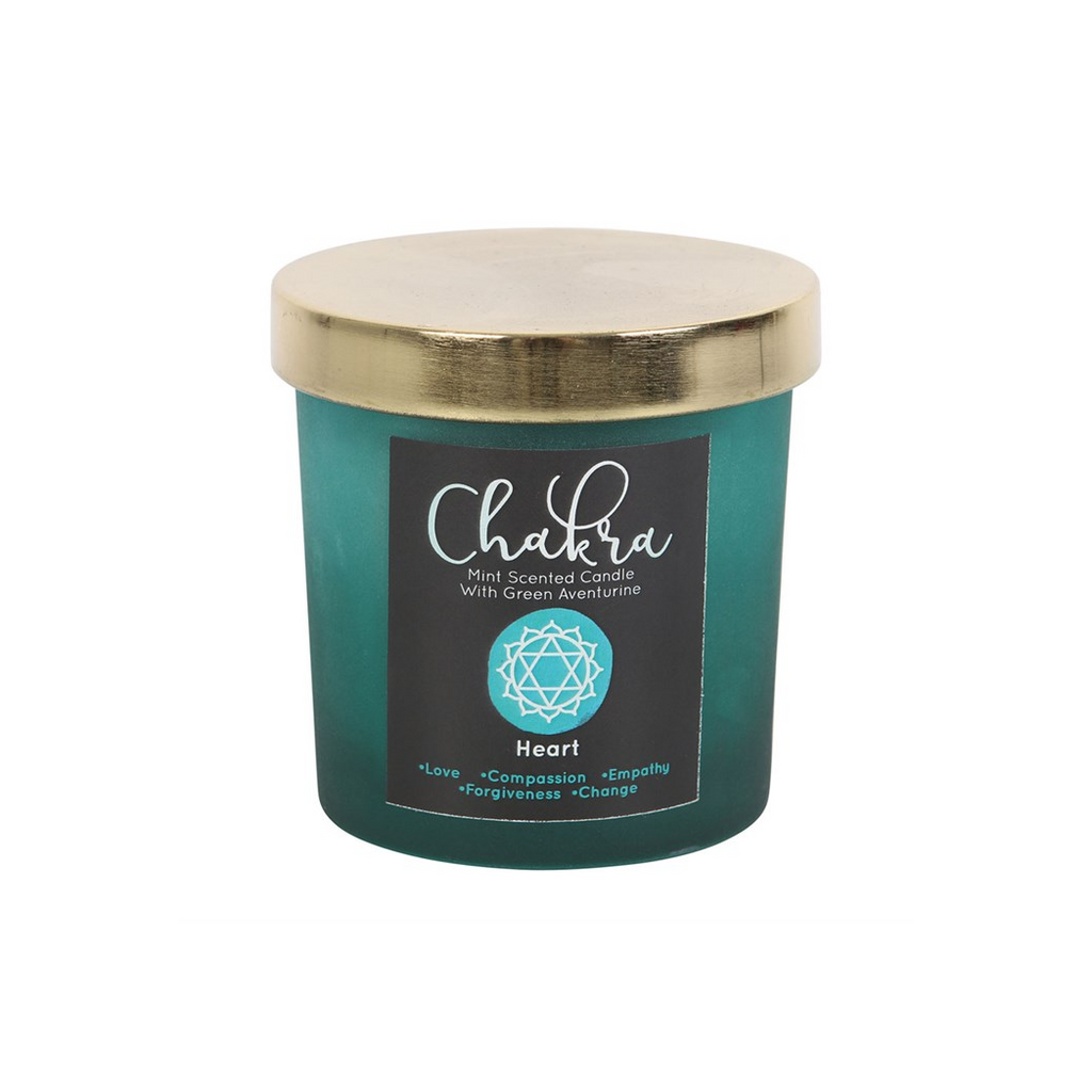HEART CHAKRA CRYSTAL CANDLE