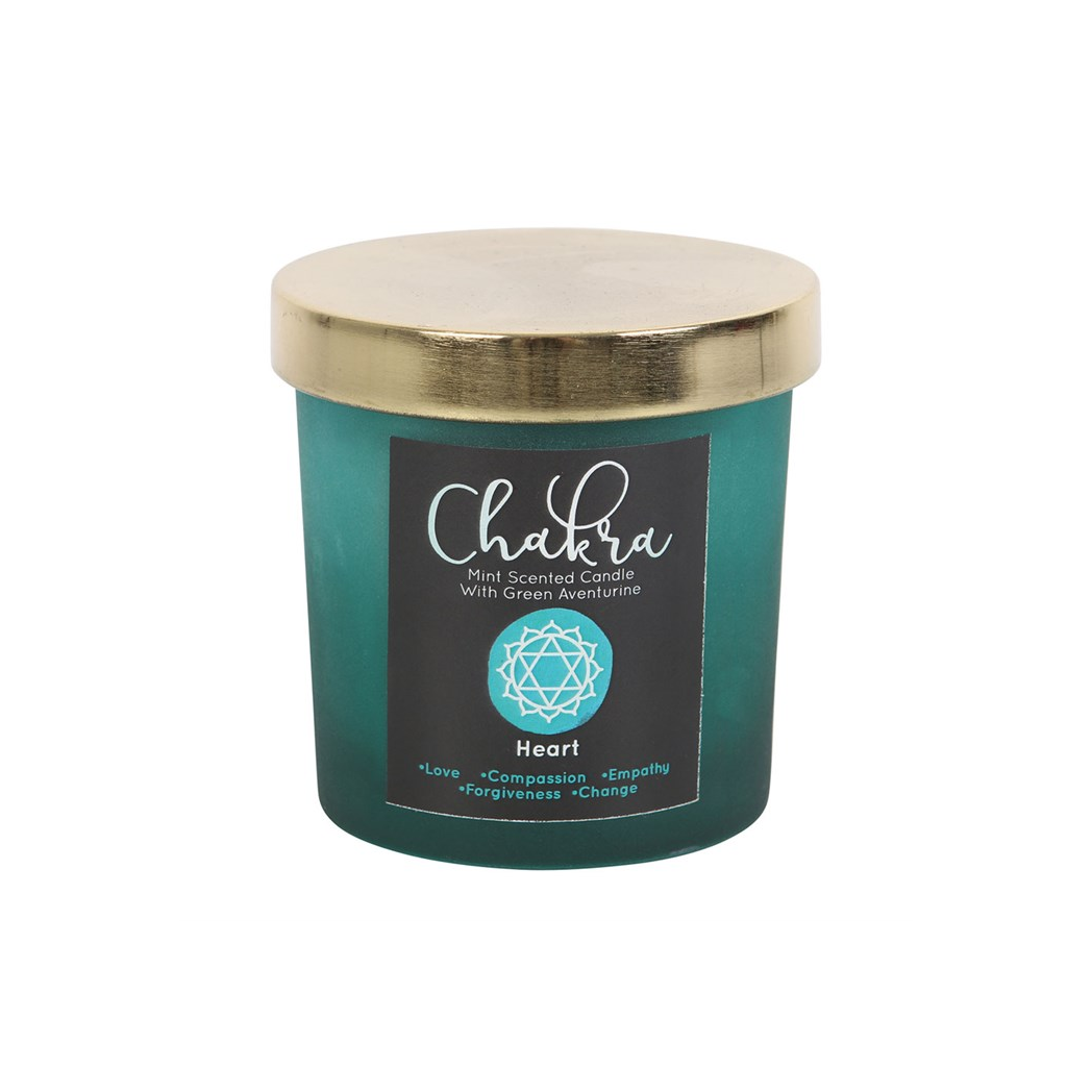 HEART CHAKRA CRYSTAL CANDLE